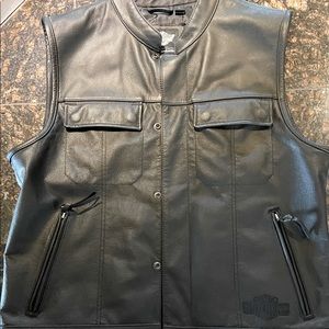 Mens Harley Davidson 💯 leather Vest